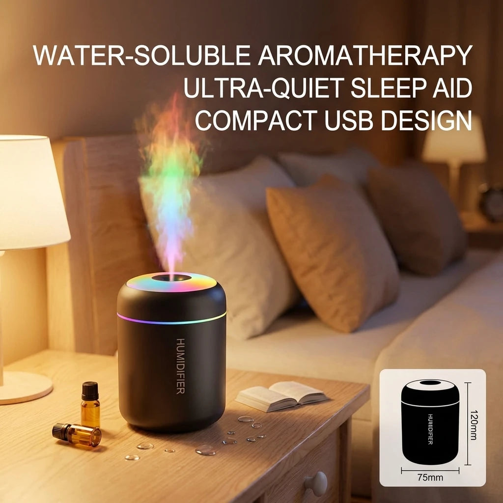 USB Air Humidifier LED Desktop Cool Mist Sprayer