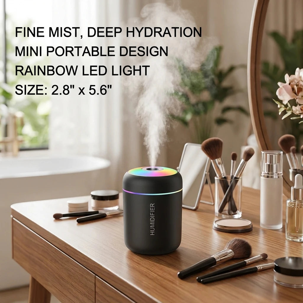 USB Air Humidifier LED Desktop Cool Mist Sprayer